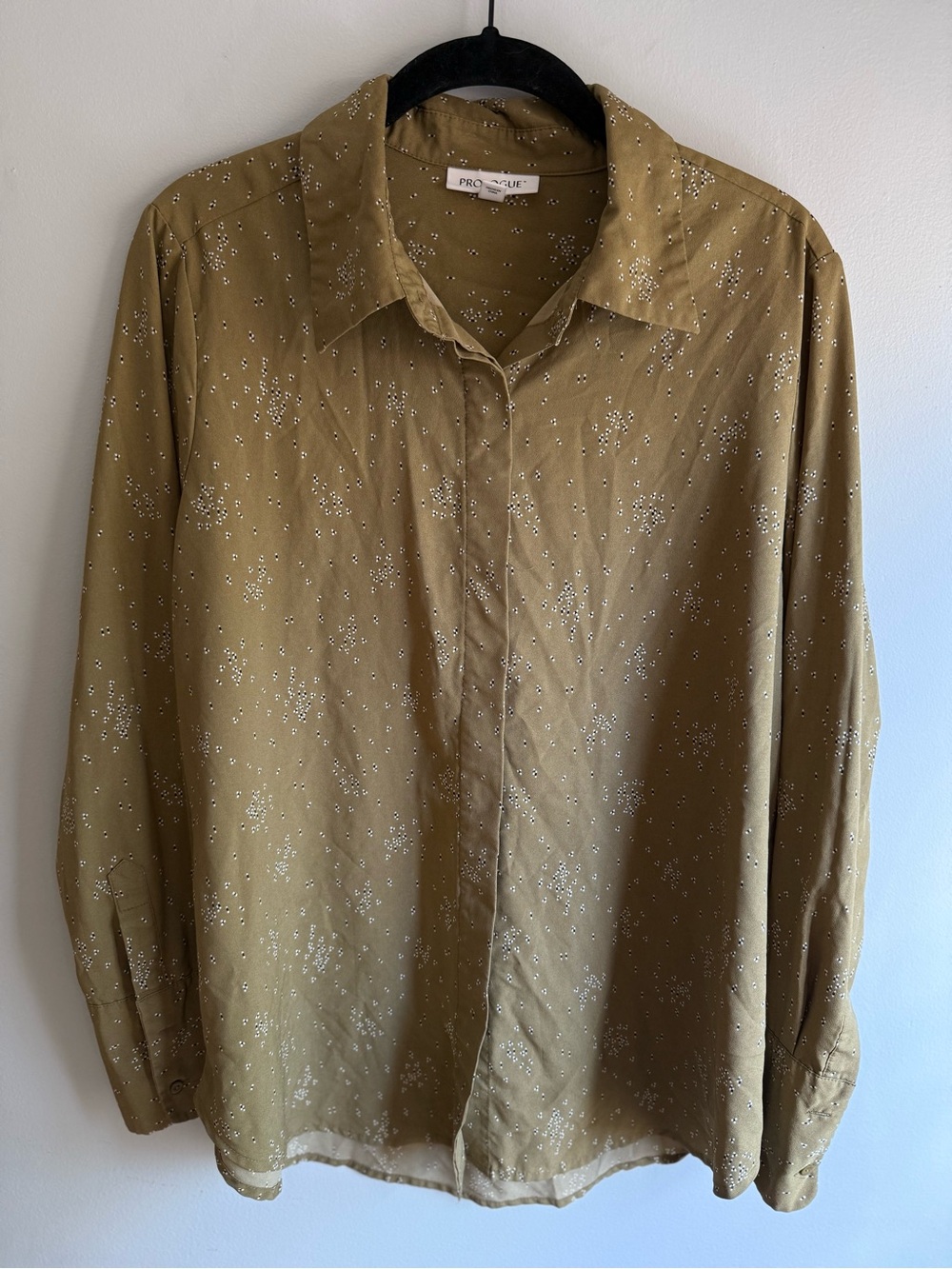 Prologue Olive Green Button-Down with blouse